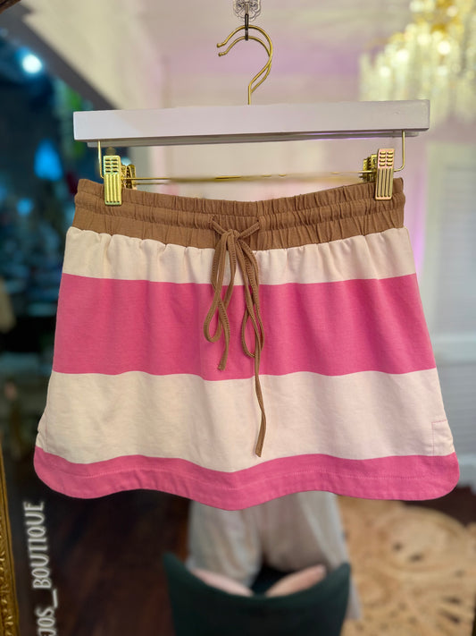 Golden Hour Striped Skort