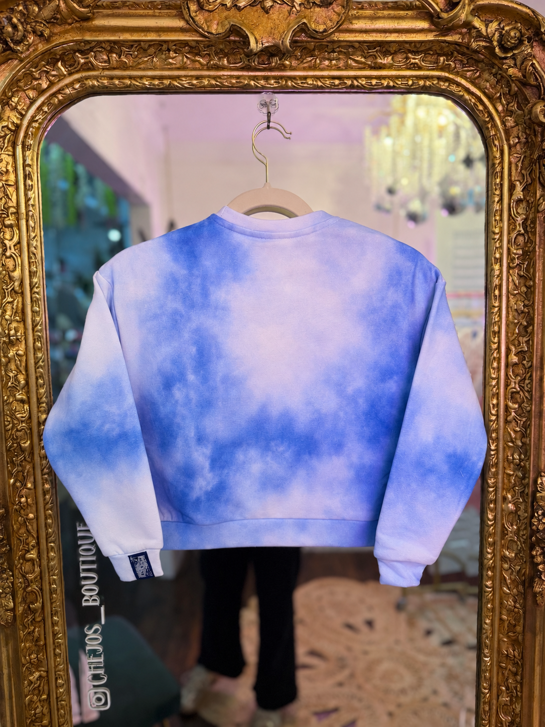 Licensed Kids Light Blue Fog Sequin, Rhinestone & Beaded Polar Express Sweatshirt | Queen of Sparkles