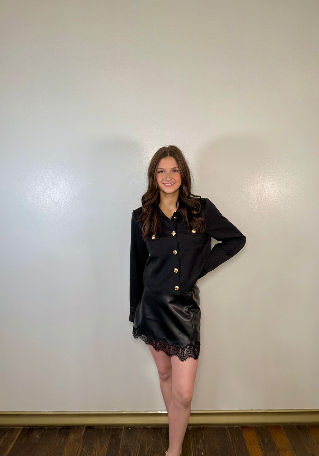 Lizzie Gold Detailed Jacket