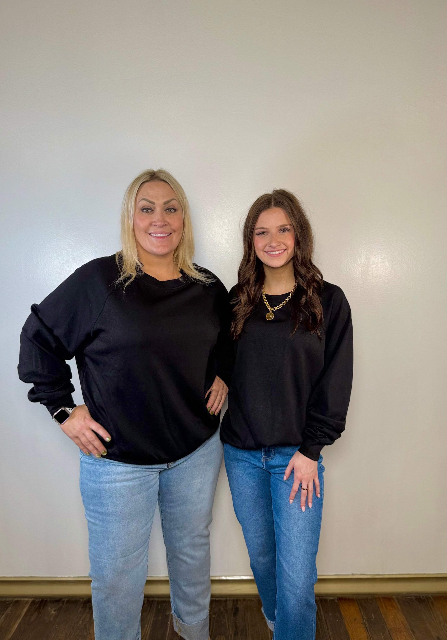 Aisha Round Neck Scuba Sweatshirt | PLUS SIZE AVAILABLE