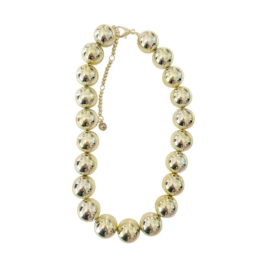 Gold Layered Beaded Statement Necklace