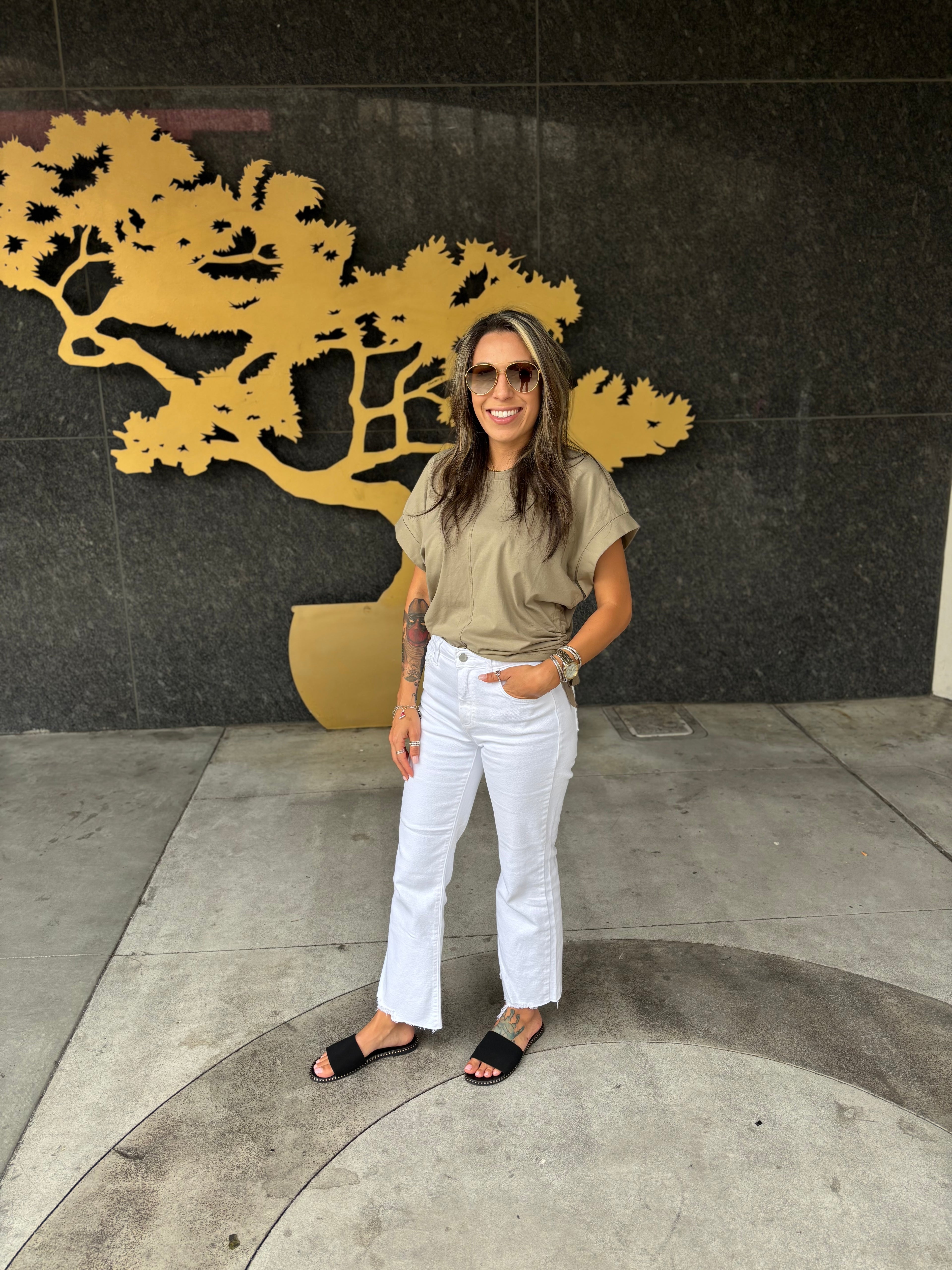 Corie Vintage Crop Flare Jeans | Just Black Denim