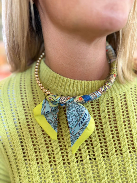 Preppy Chain Scarf Necklace