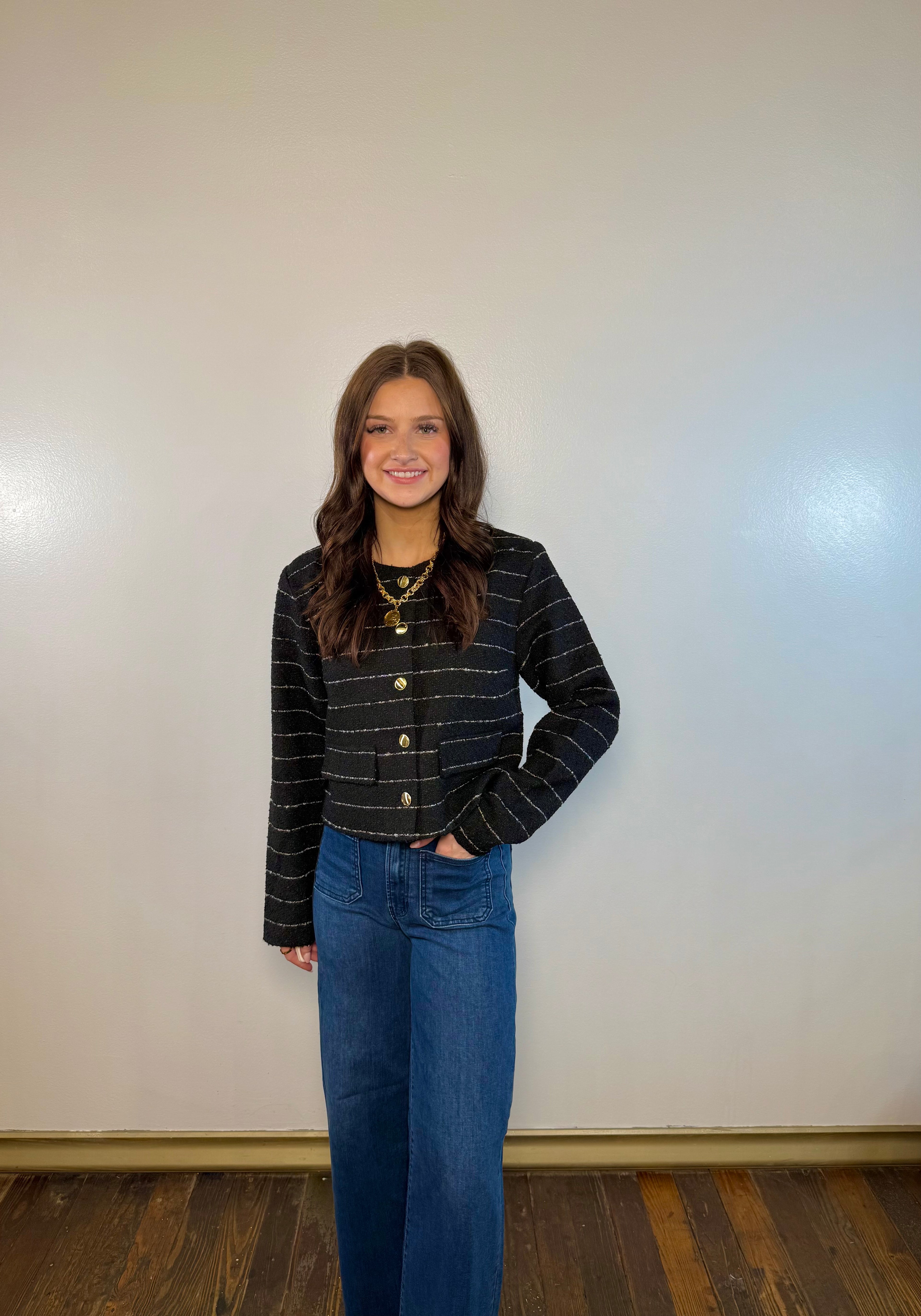 Rosalynn Stripe Tweed Jacket