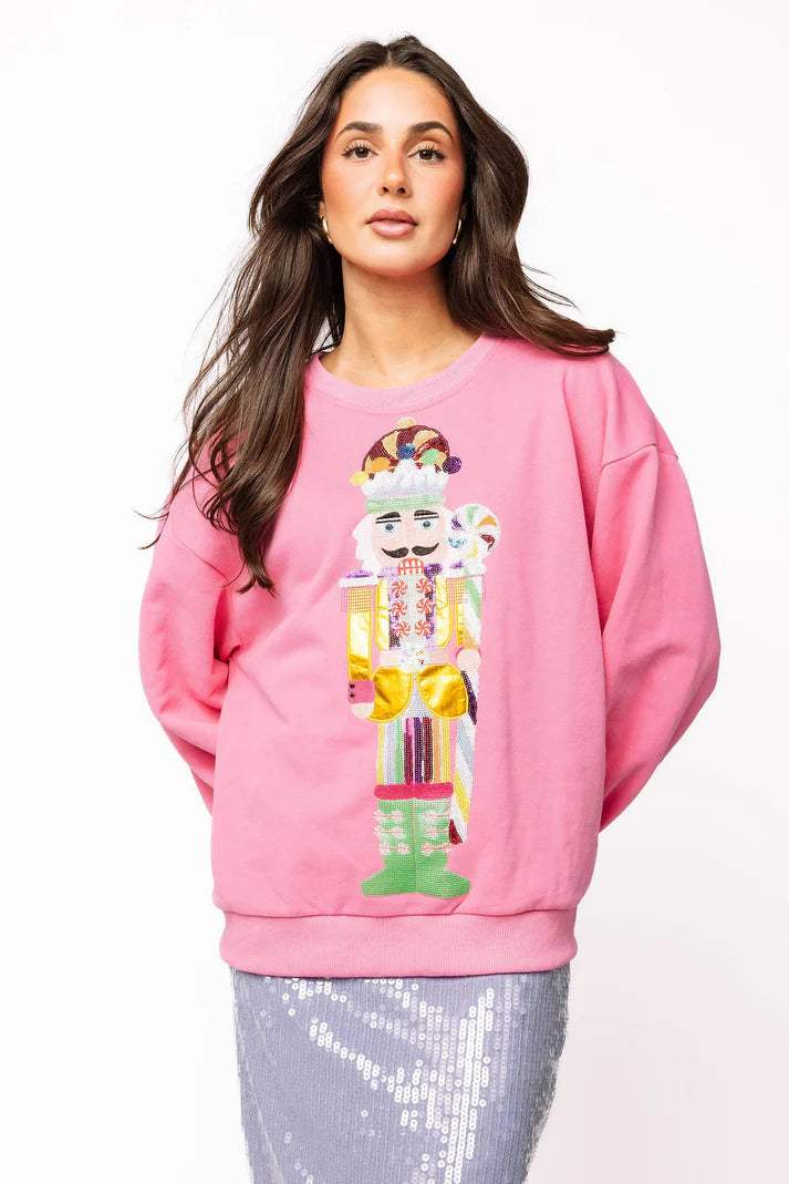 Pink Candyland Nutcracker Sweatshirt | Queen of Sparkles