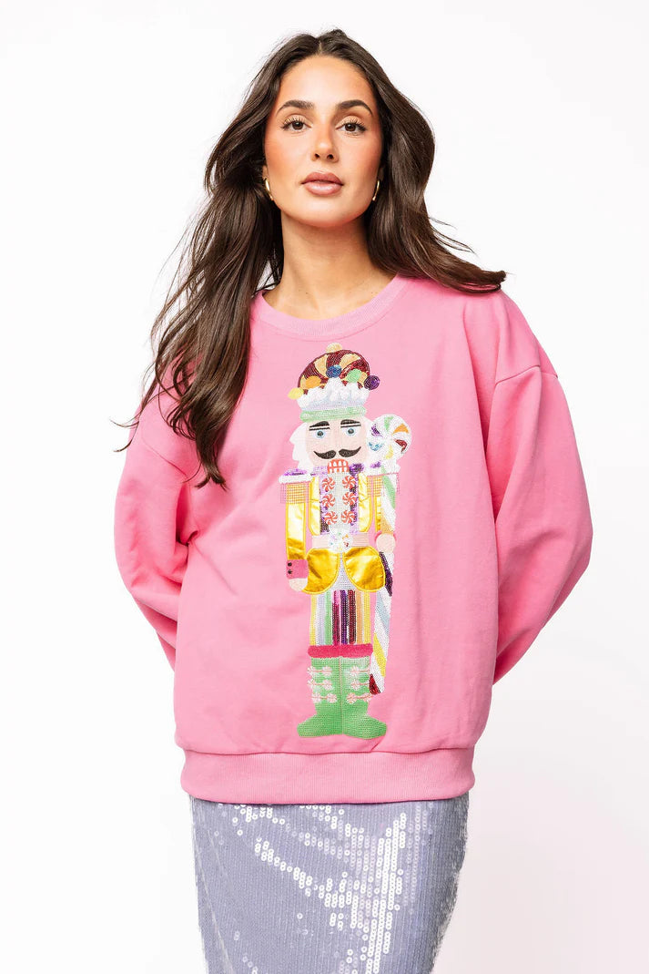 Pink Candyland Nutcracker Sweatshirt | Queen of Sparkles