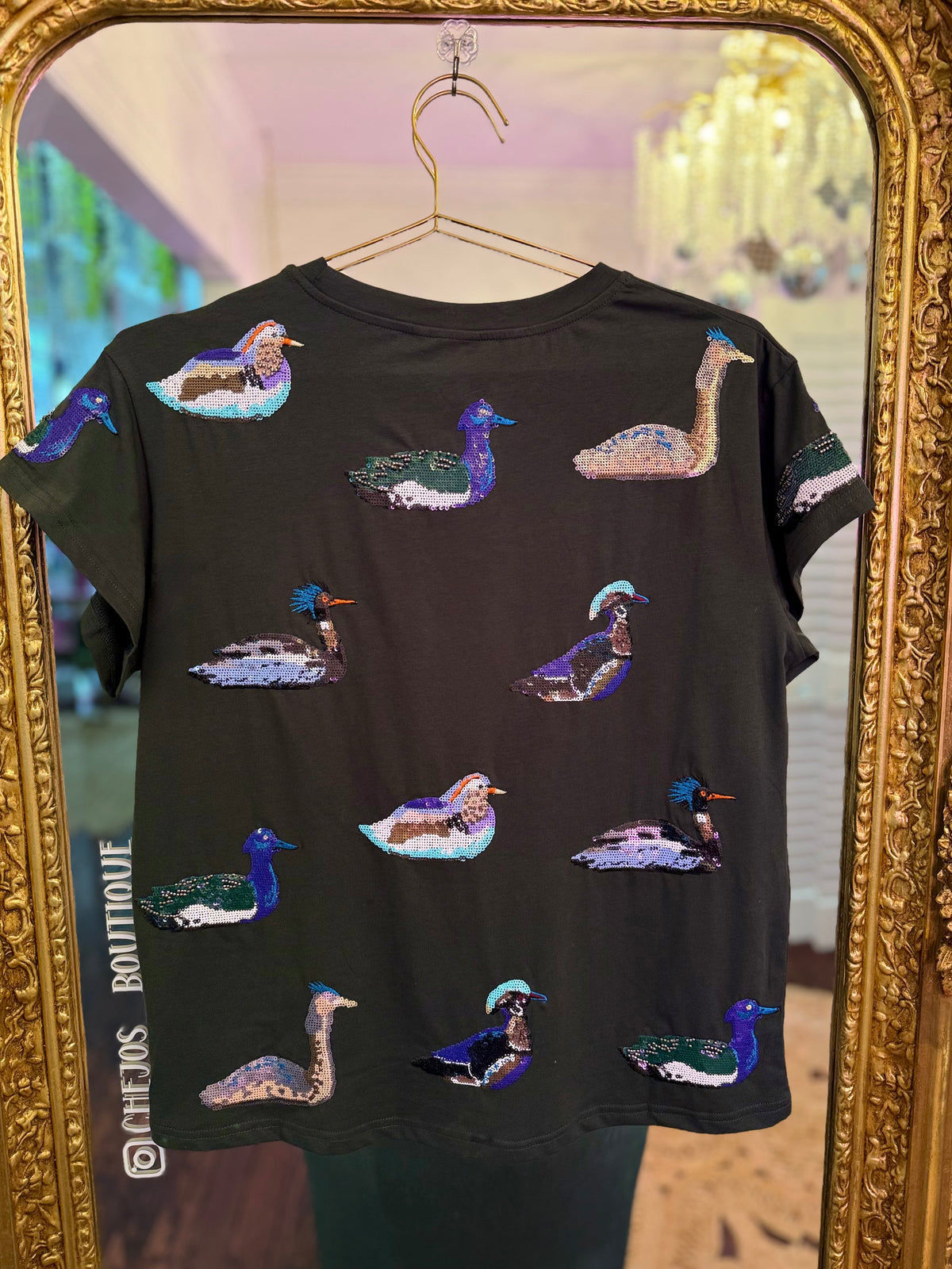 Dark Teal Multi Duck Tee | Queen of Sparkles