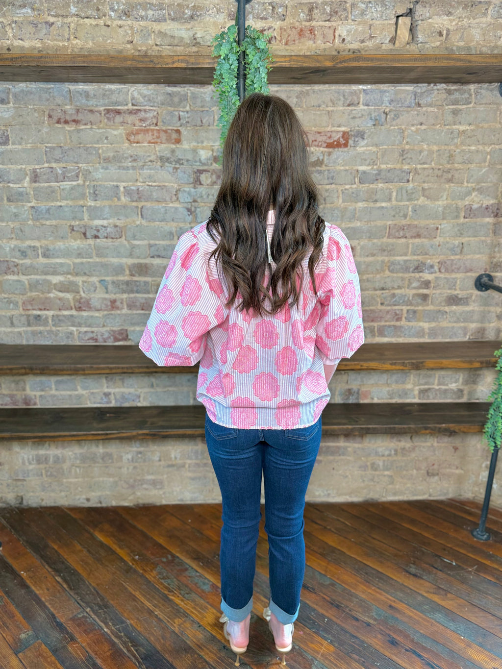 Petal Bloom Button-Up Blouse