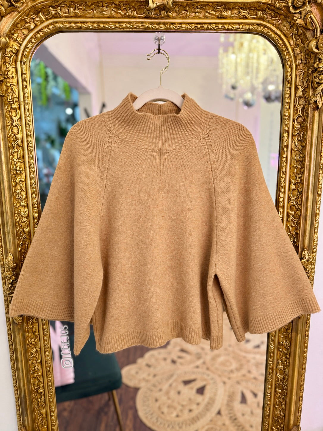 Turtleneck Boxy Knit Sweater