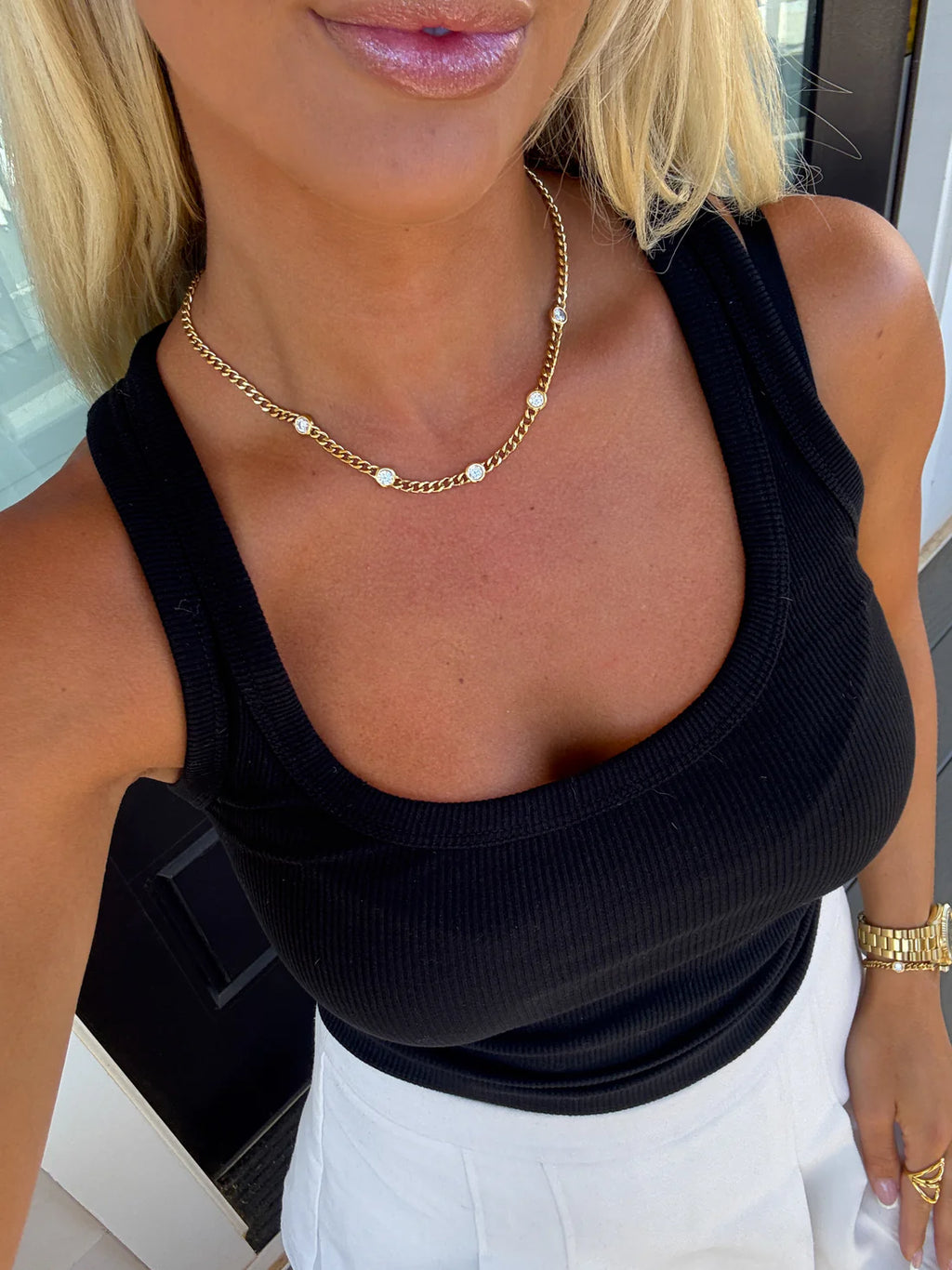 Blair CZ Necklace | Water Resistant - Chansutt Pearls