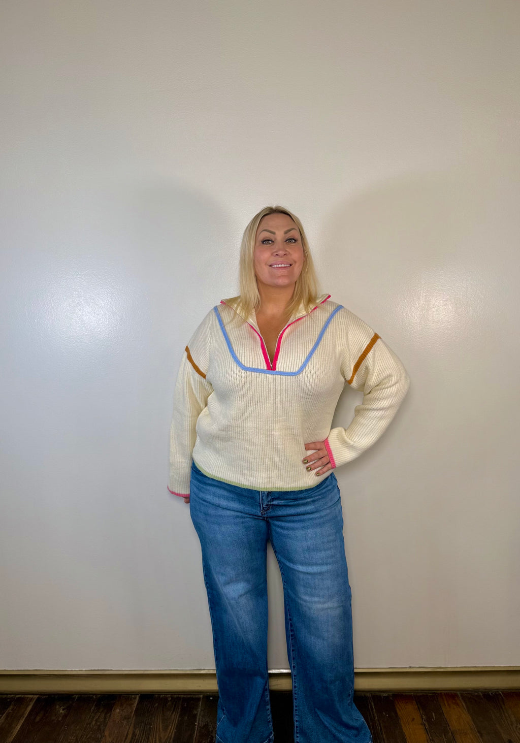 High Rise Wide Leg Heart Back Pocket Jeans | Risen Jeans | PLUS SIZE AVAILABLE