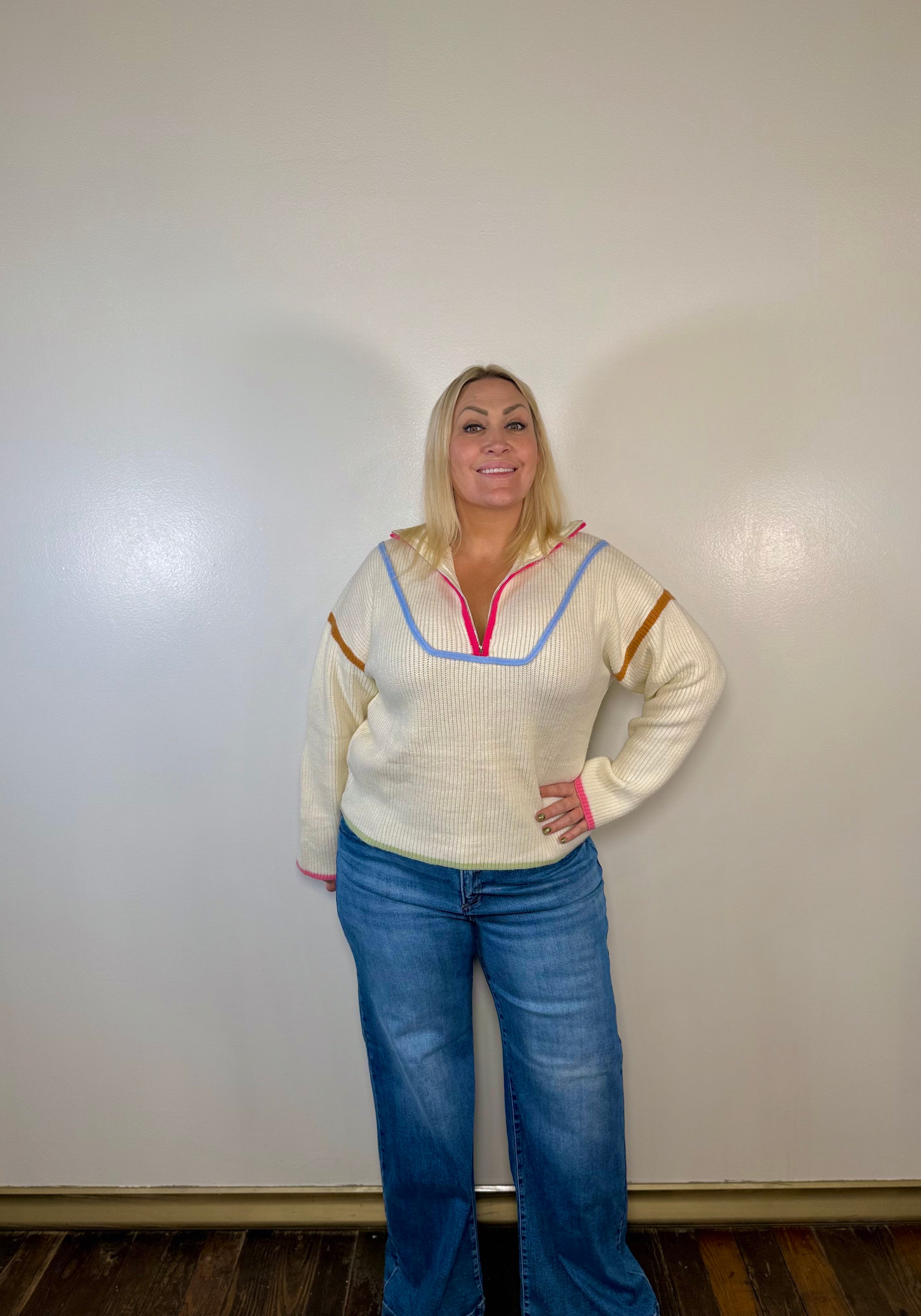 High Rise Wide Leg Heart Back Pocket Jeans | Risen Jeans | PLUS SIZE AVAILABLE