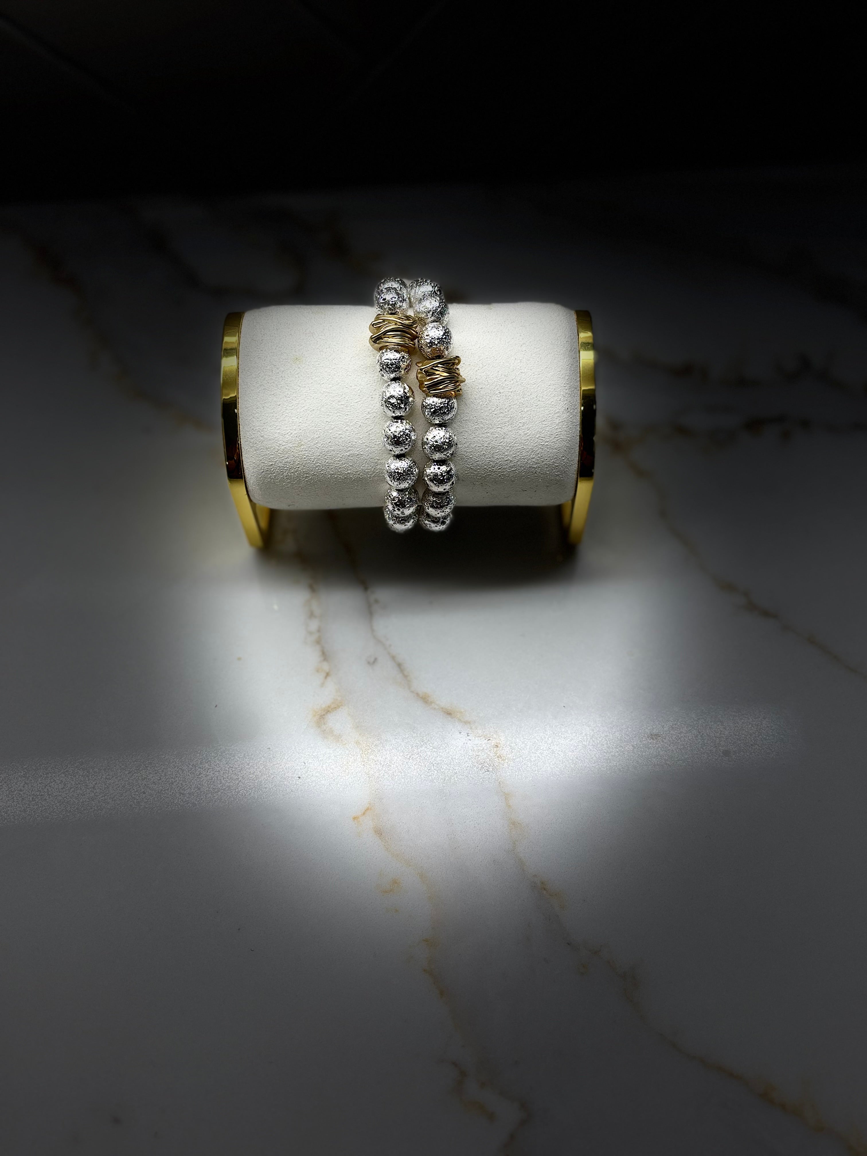 10 mm Gold Lava Stretch Bangle
