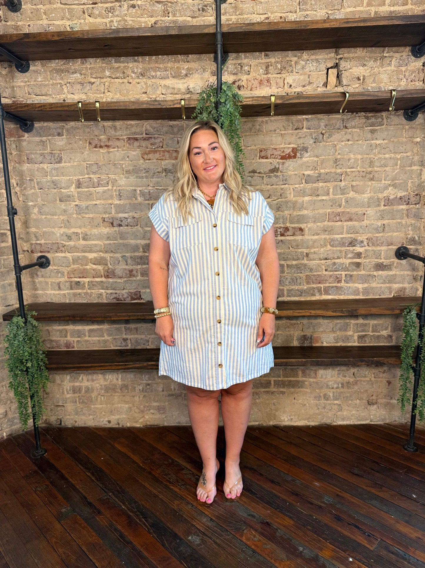 PLUS SIZE | Alysha-Kay Striped Dress