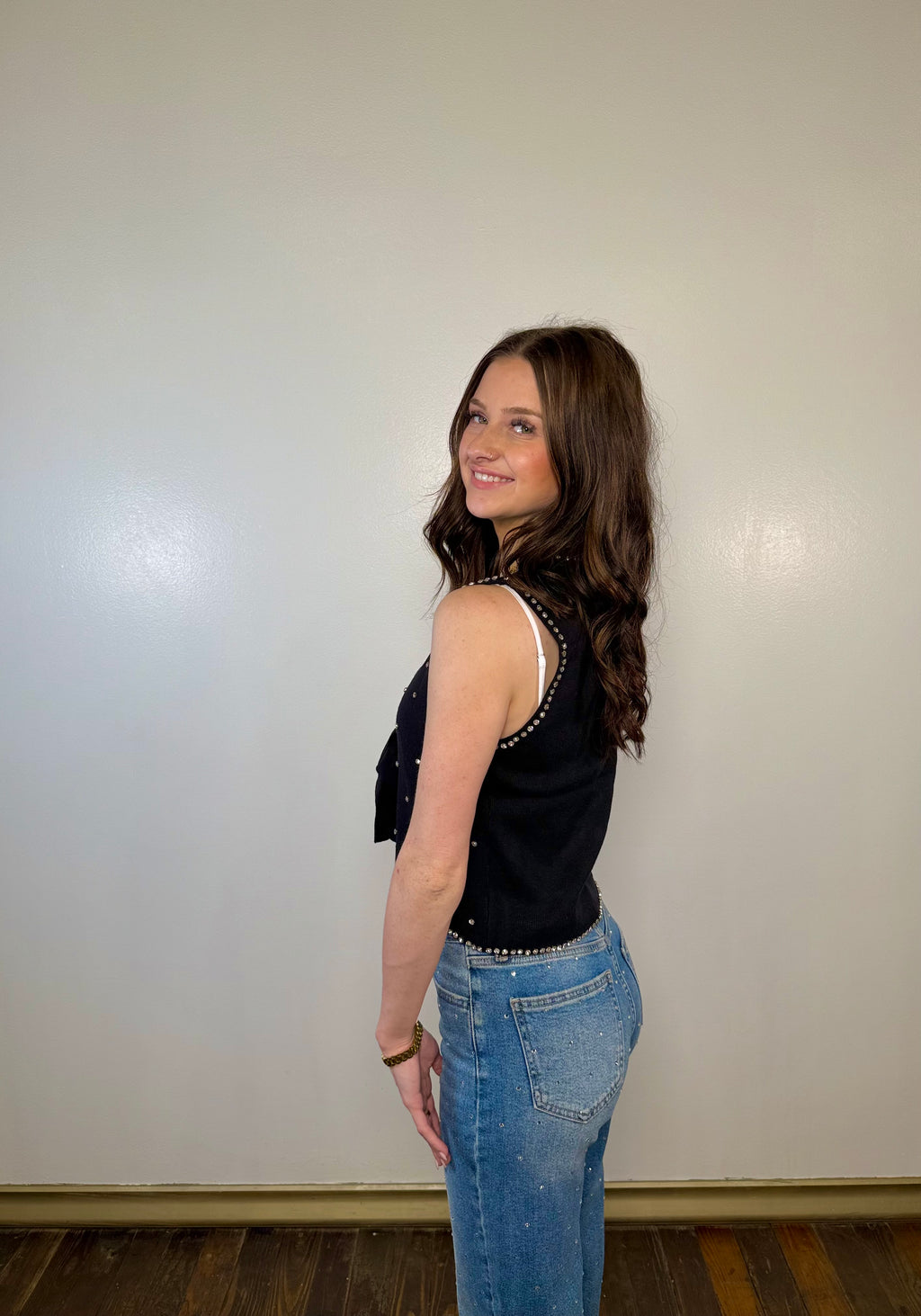 Bella Rhinestone Vest