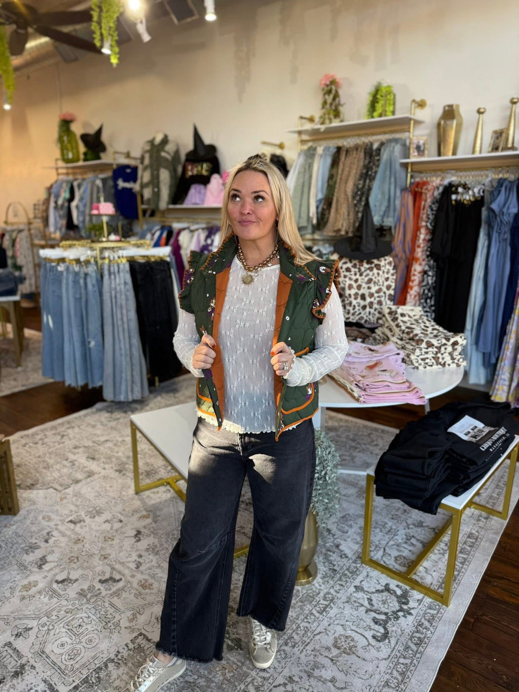 Daphne Quilted Floral Vest