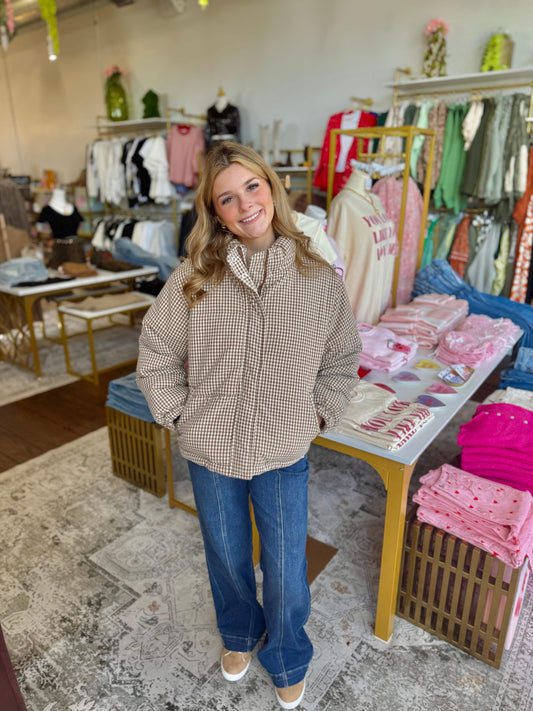 The Essential Gingham Puffer Jacket