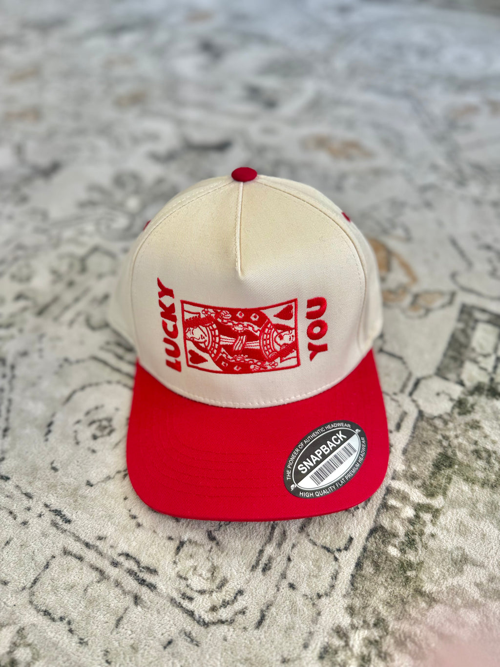 'Lucky You' Playing Cards Canvas Snapback Hat