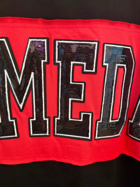 Game Day Spirit Colorblock Appliqué Tee