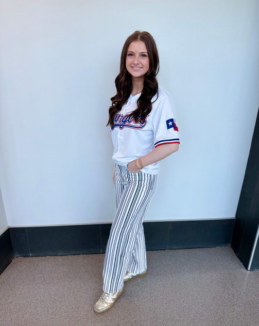 Blue Stripe Vintage Straight Leg Jeans | JBD