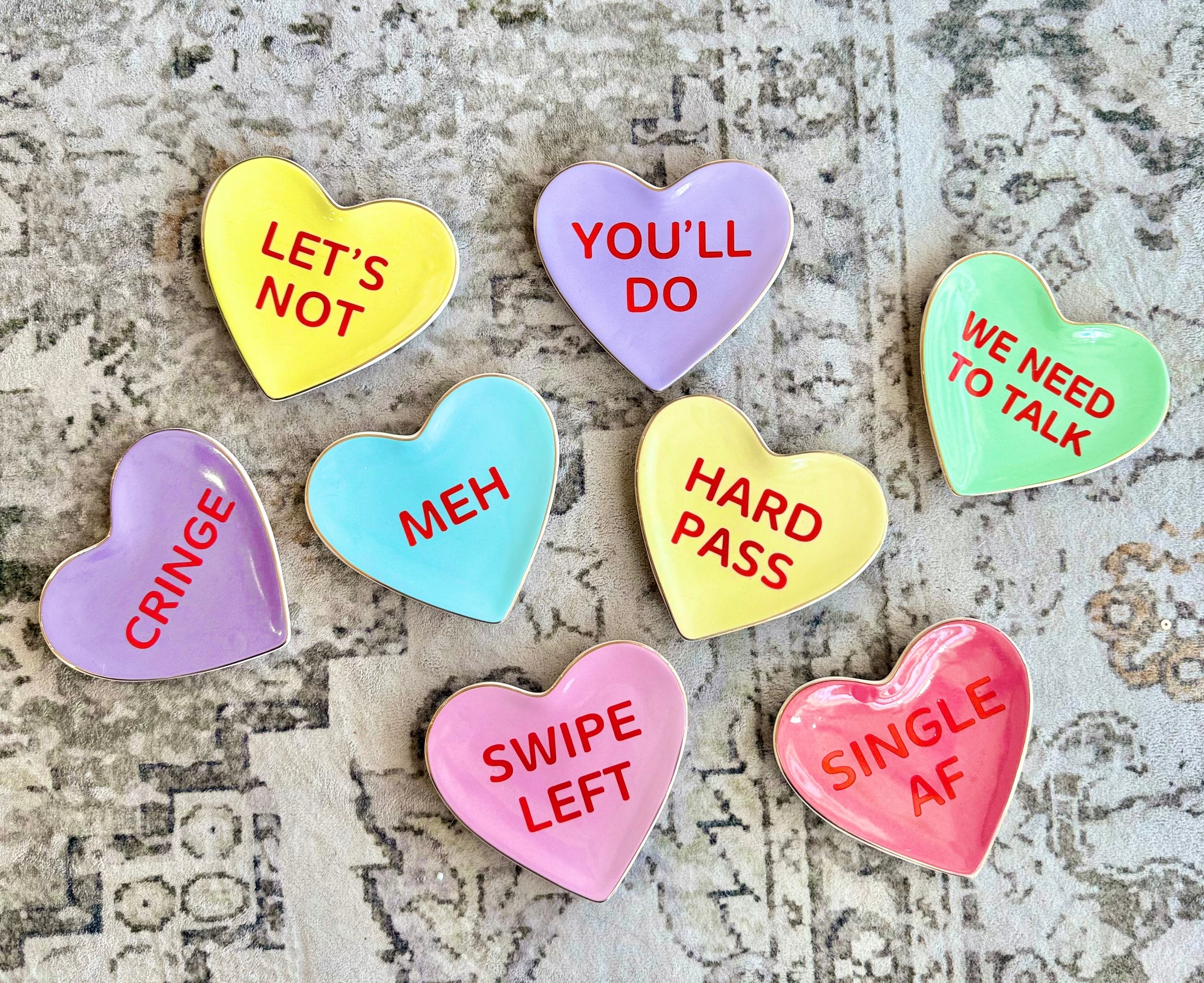 Conversation Heart Trinket Trays | 1 Tray