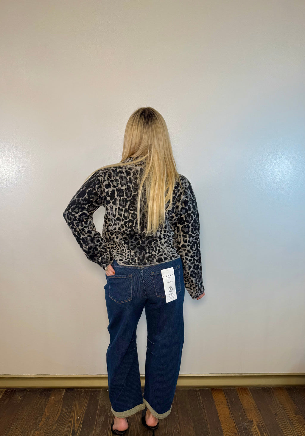 Slouchy Crop Barrel Textured Jeans | Risen Jeans | PLUS SIZE AVAILABLE