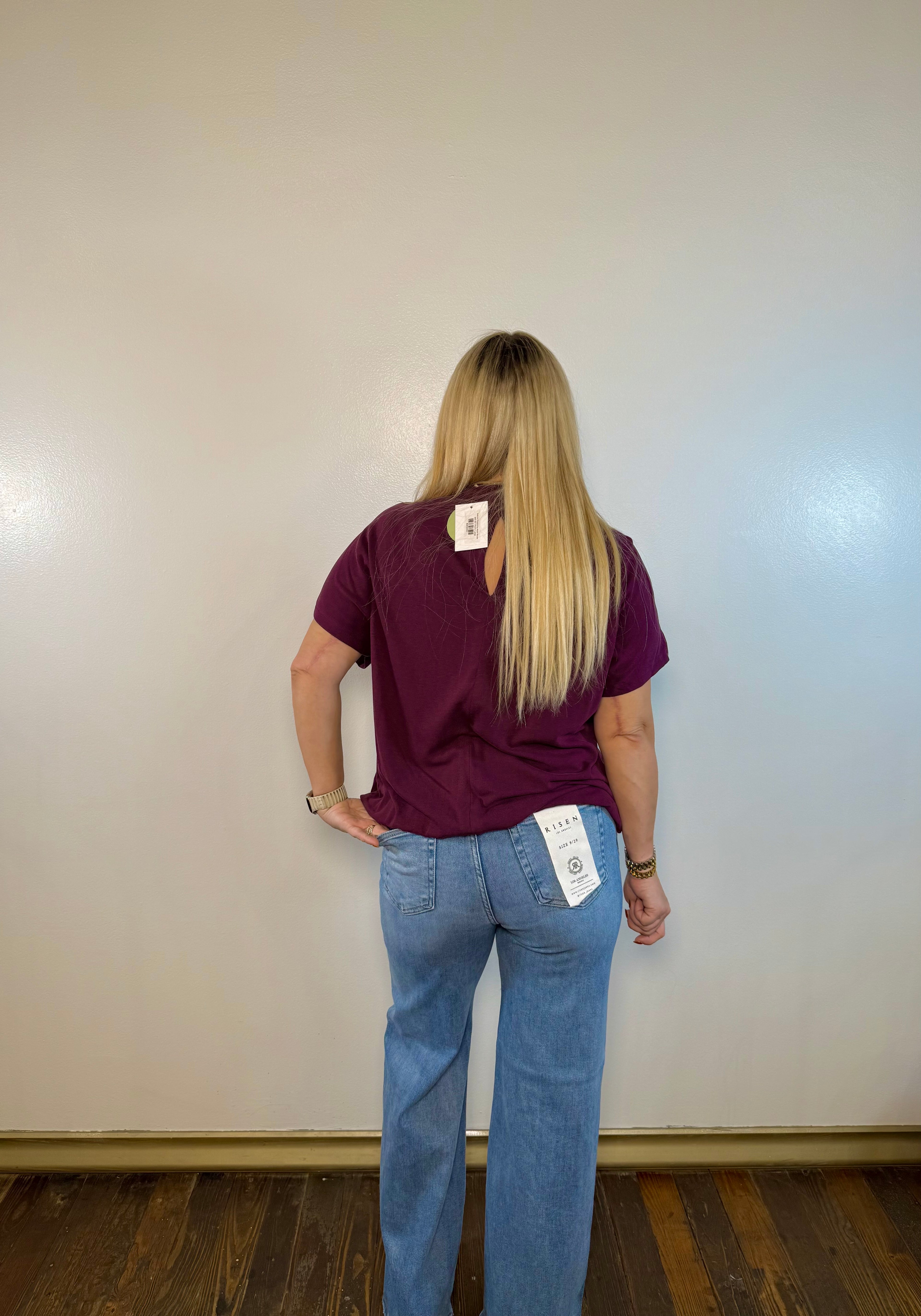 High Rise Wide Front Yoke Detailed Jeans | Risen Jeans | PLUS SIZE AVAILABLE