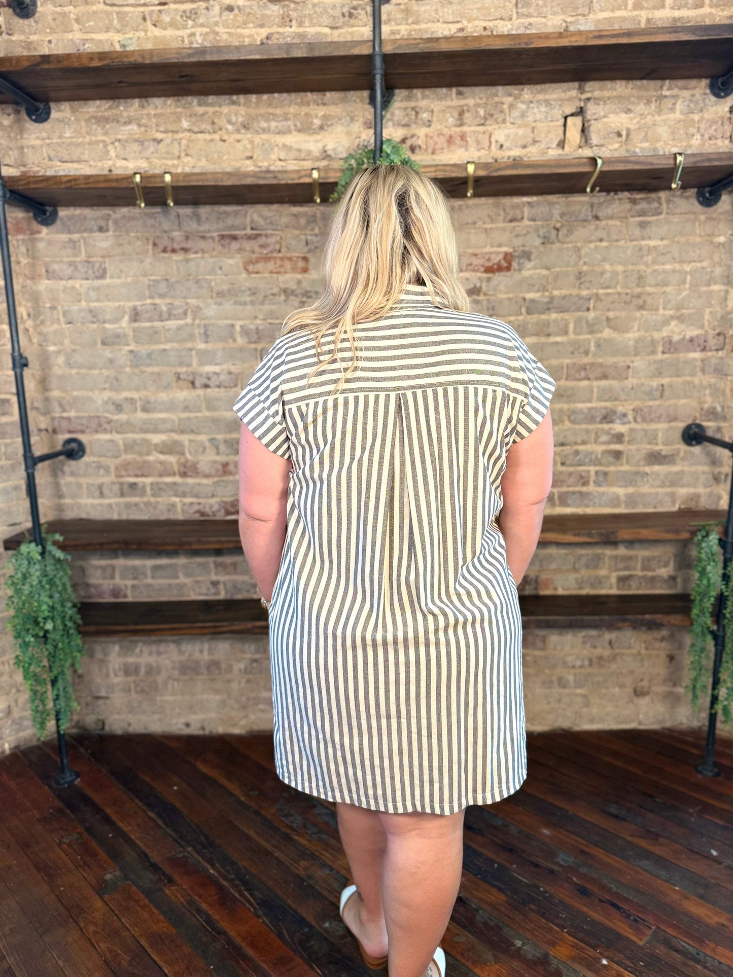 PLUS SIZE | Alysha-Kay Striped Dress