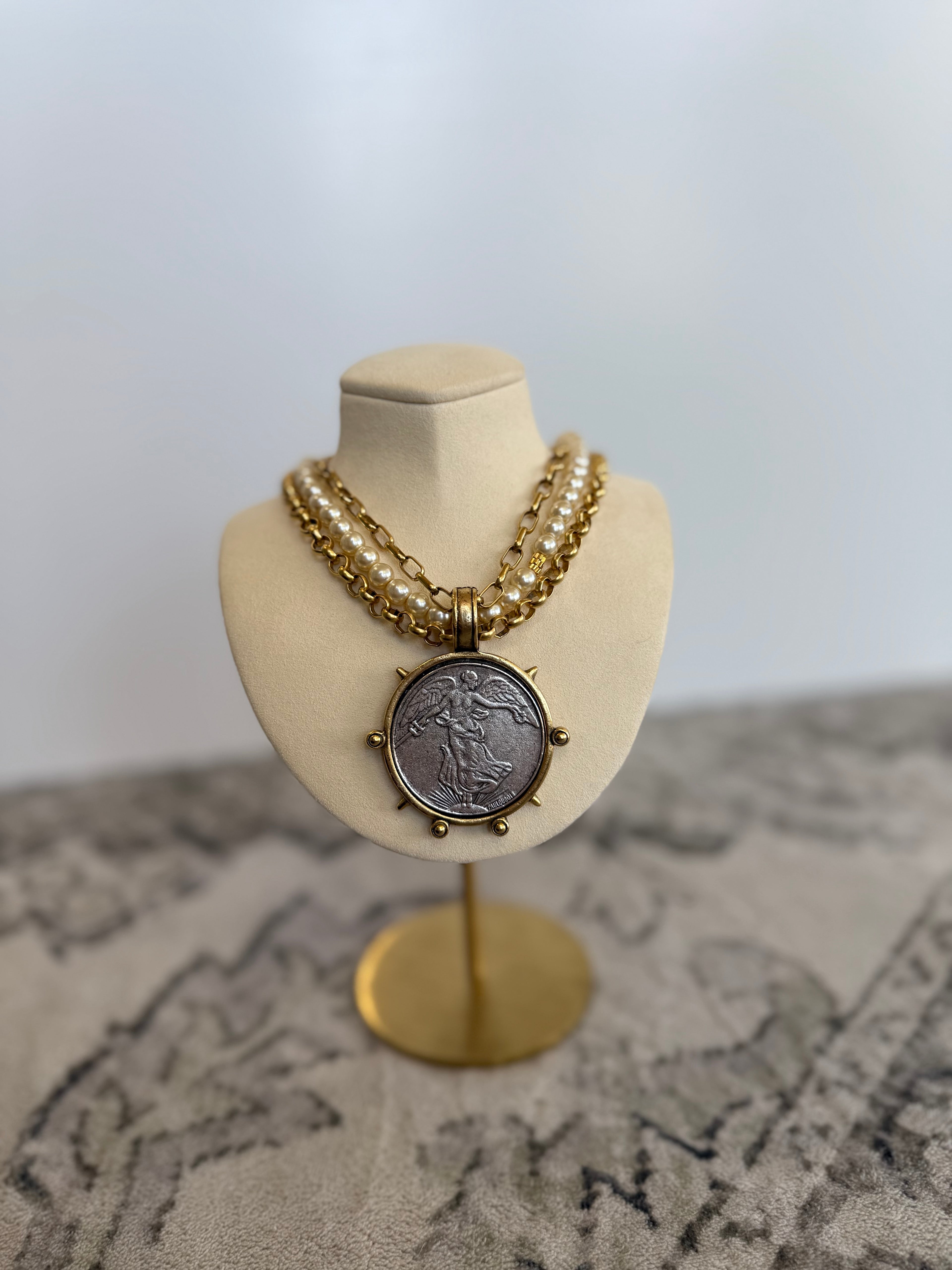Golden Empire Layered Vintage Coin Necklace