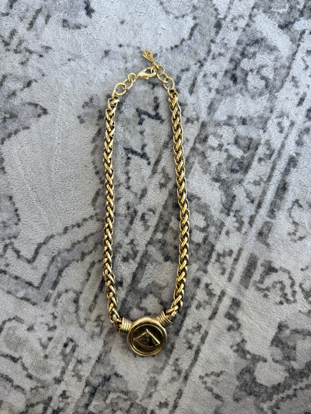 Roman Stallion Vintage Coin Necklace