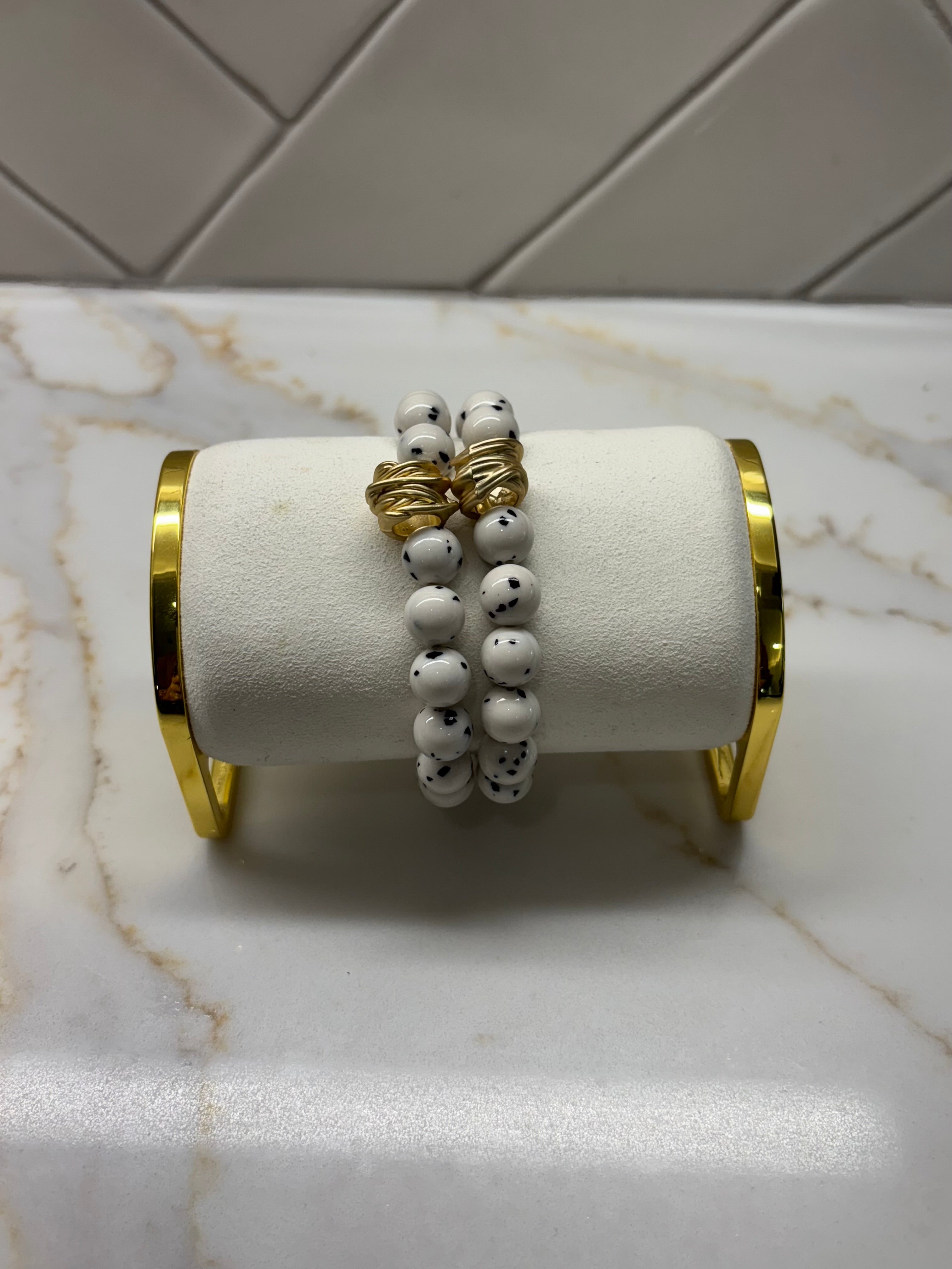 10 mm Gold Lava Stretch Bangle