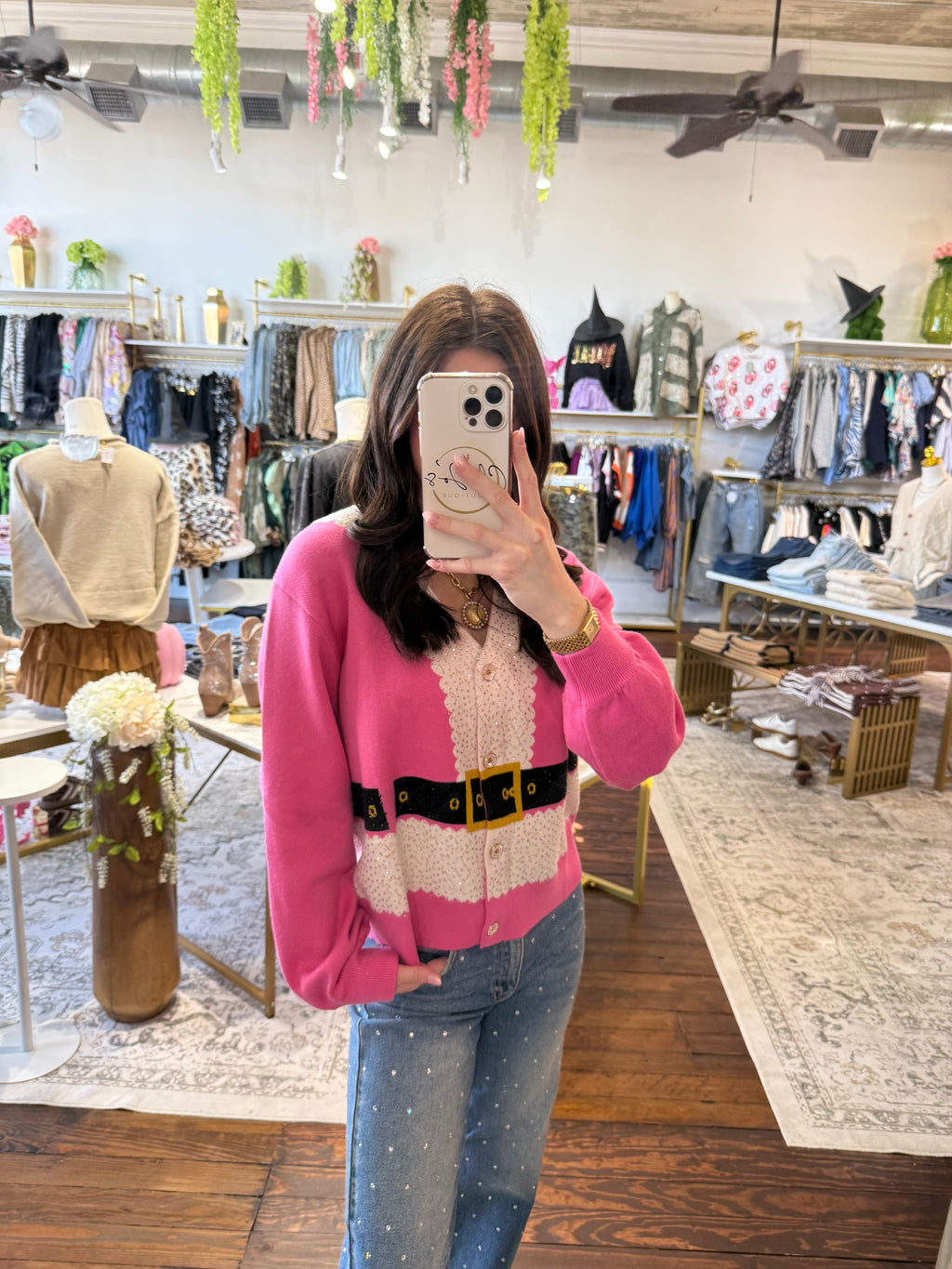 Pink Santa's Coat Cardigan | Queen of Sparkles