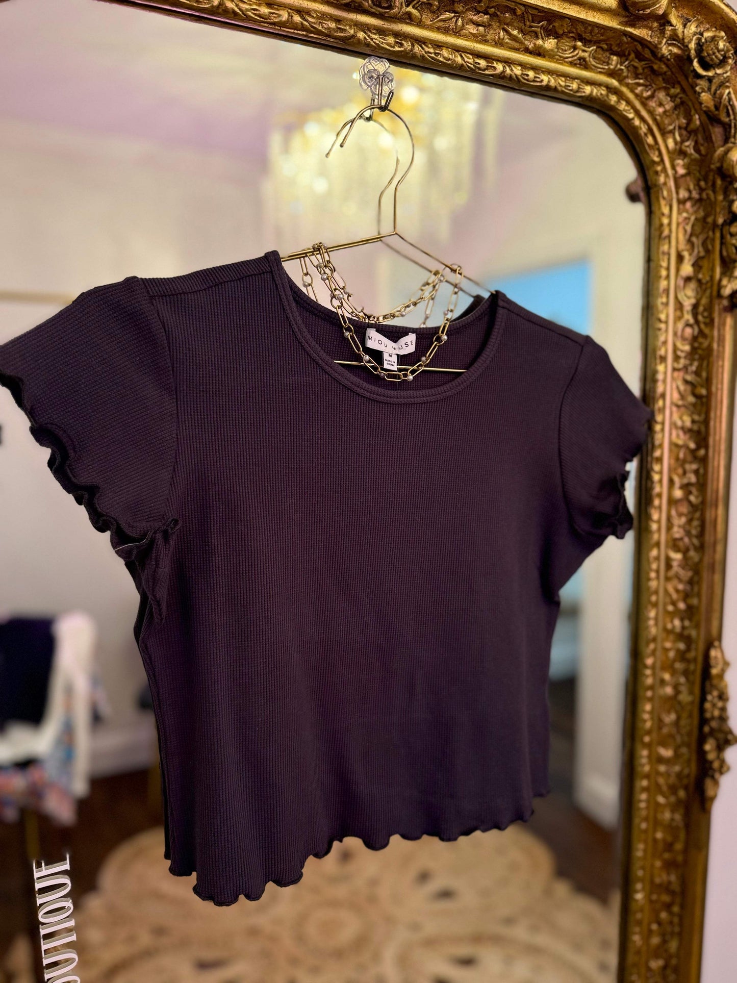 Chill Day Crop Waffle Tee