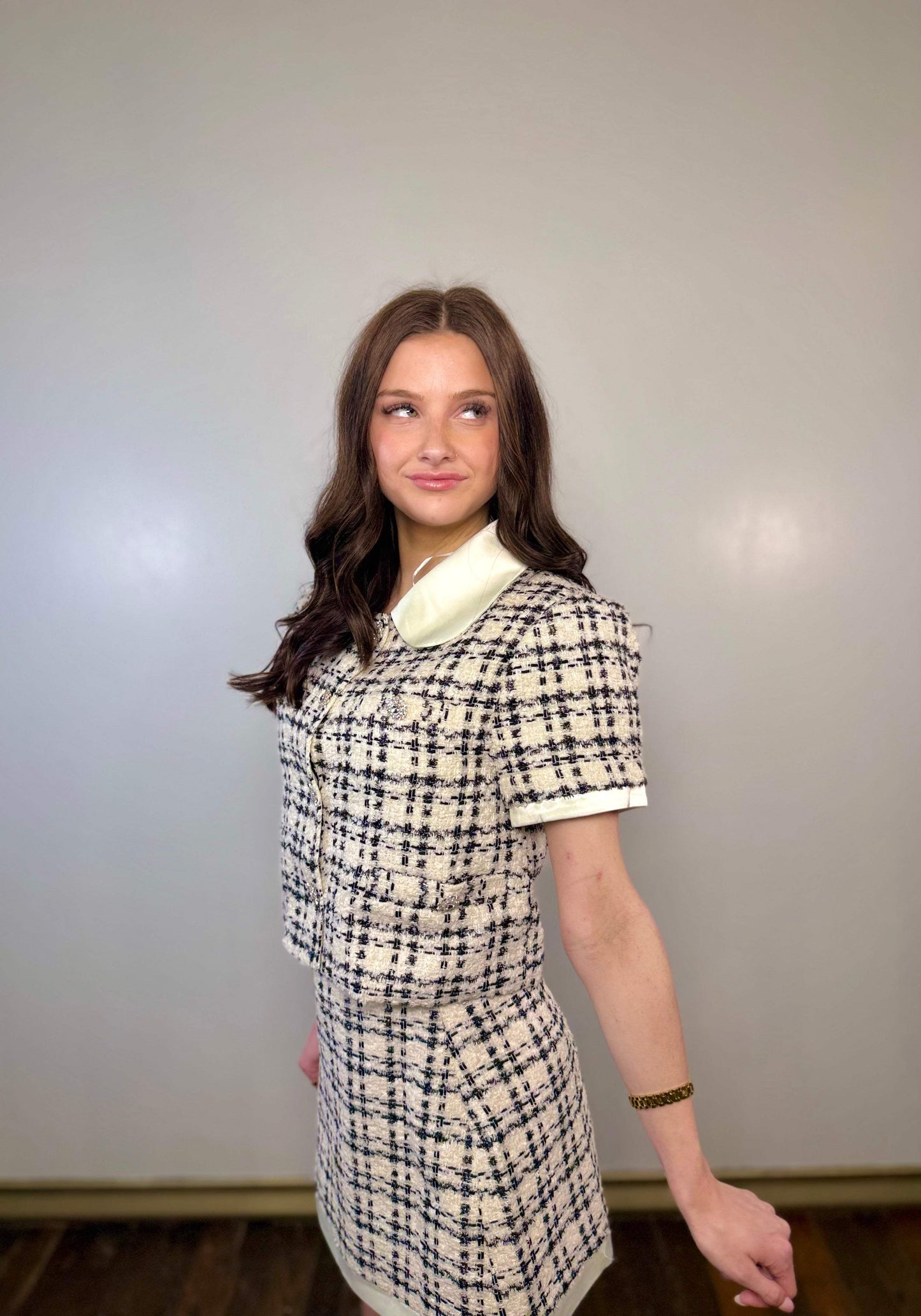 Vintage Terrace Rhinestone Tweed Set