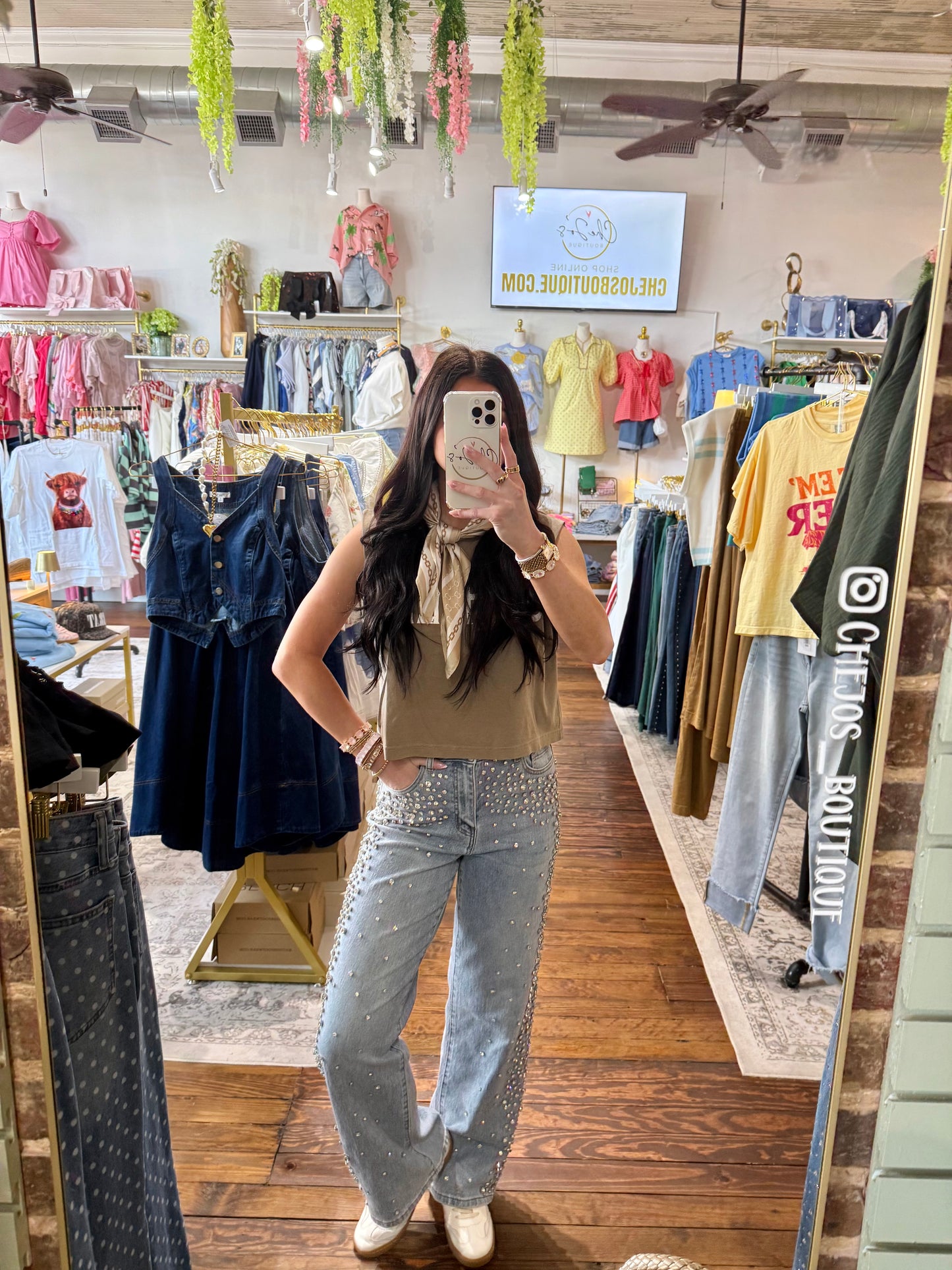 Glam Girl Embellished Wide Leg Jeans