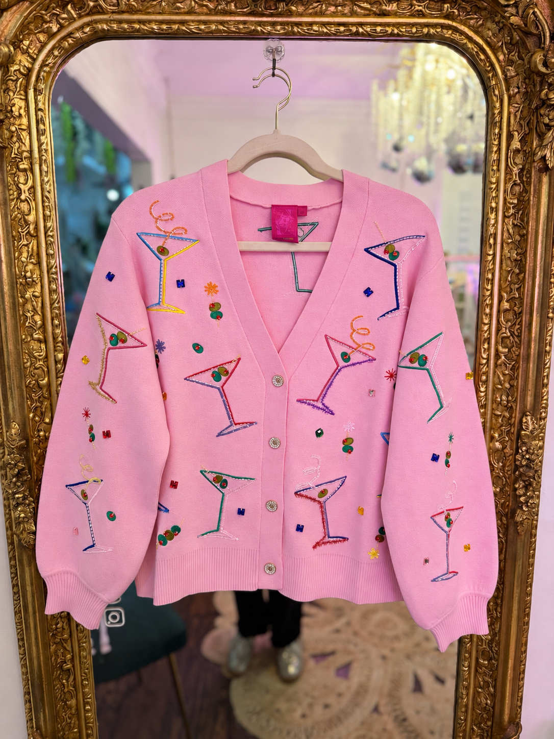 Pink Martini Button Up Cardigan | Queen of Sparkles