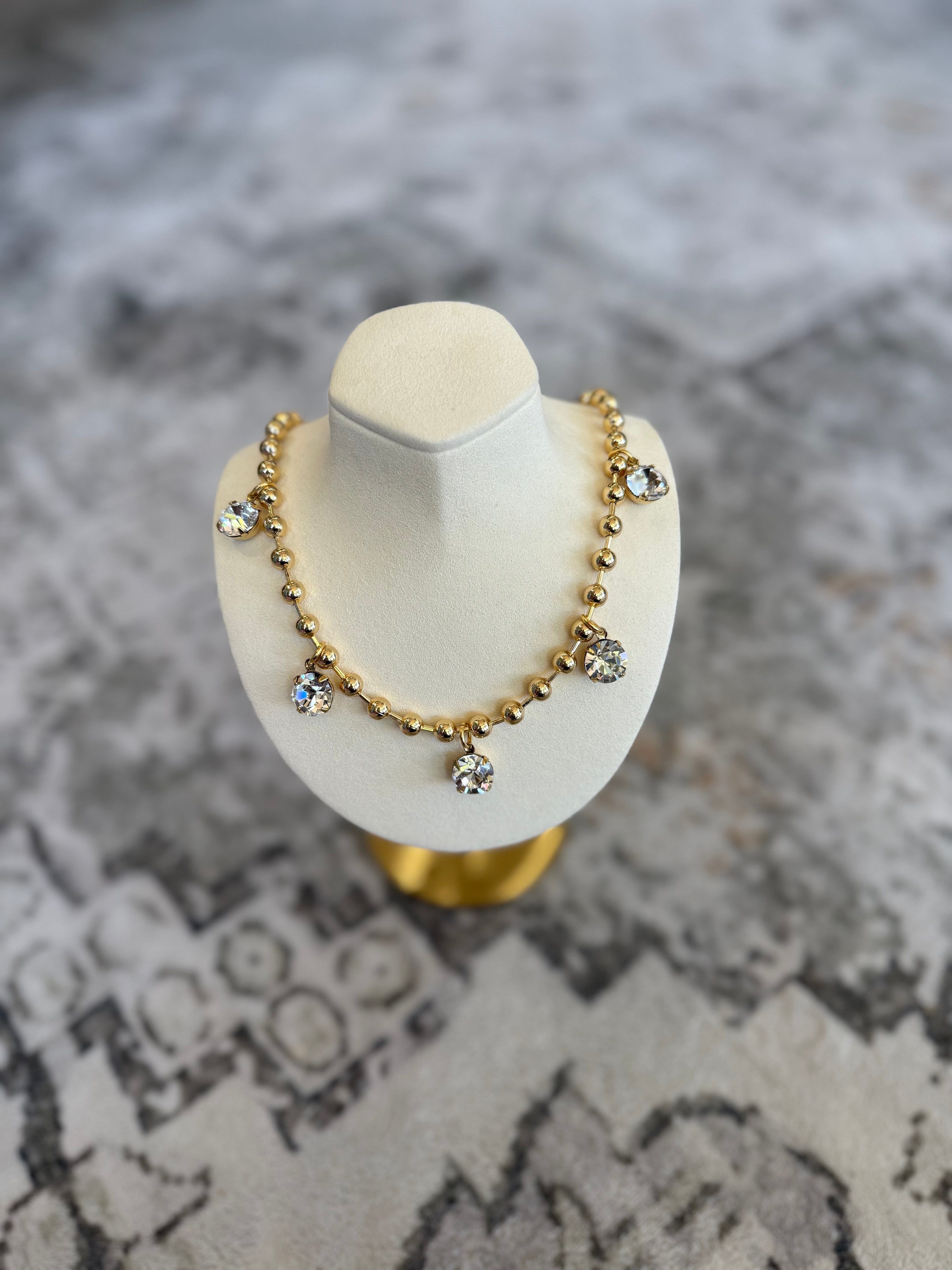 Luna Veil Rhinestone Necklace