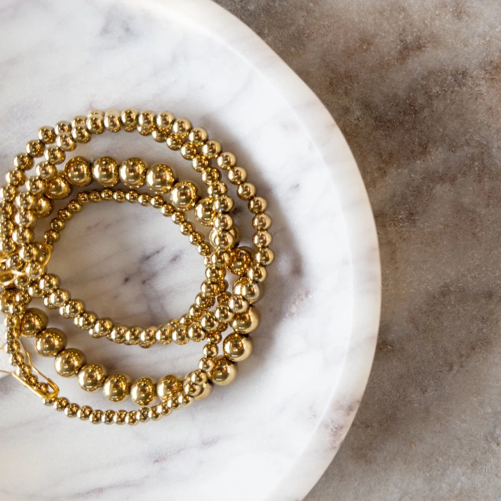 Classic Gold Beaded Bracelets
