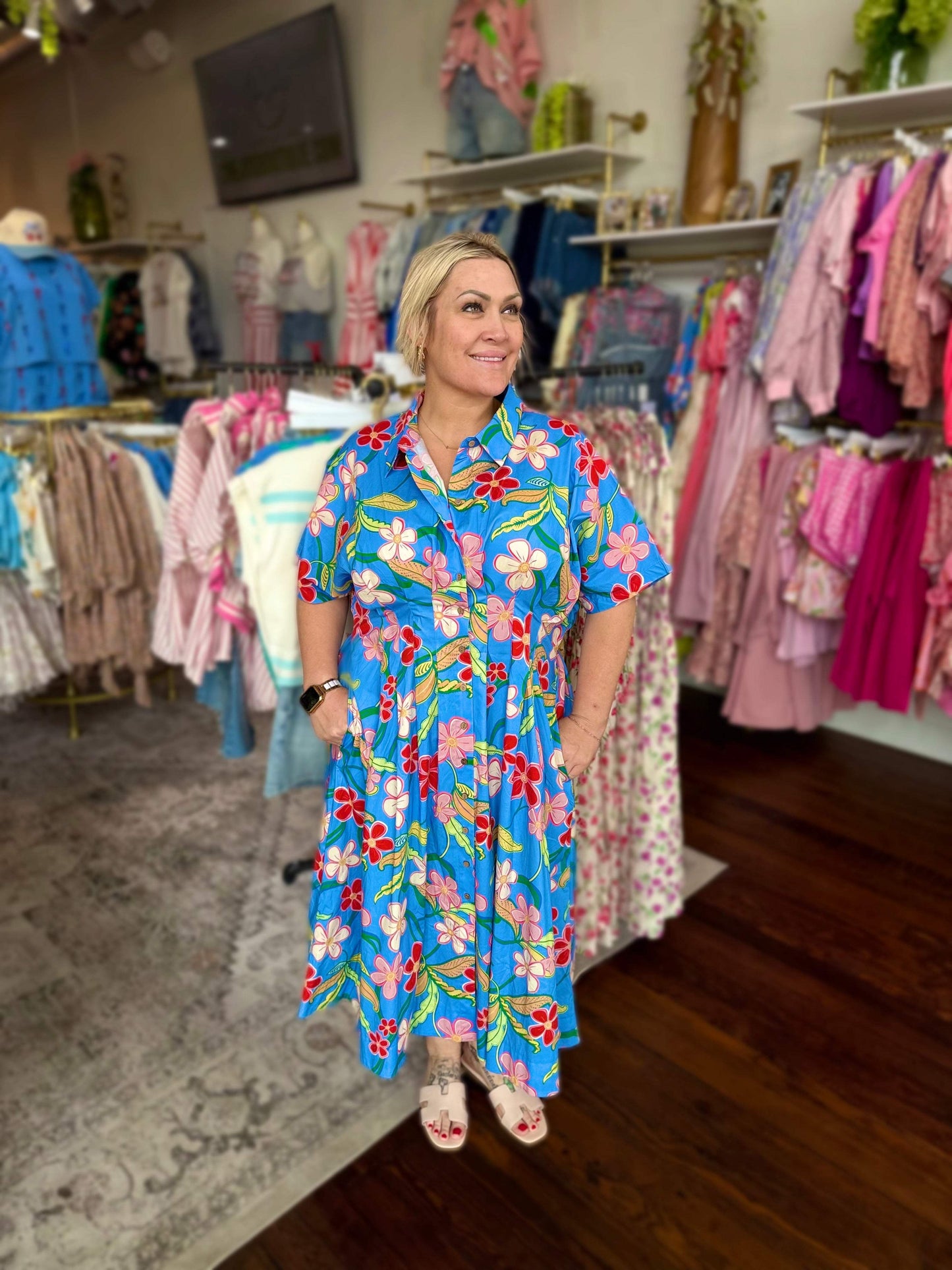 Kat Floral Poplin Dress