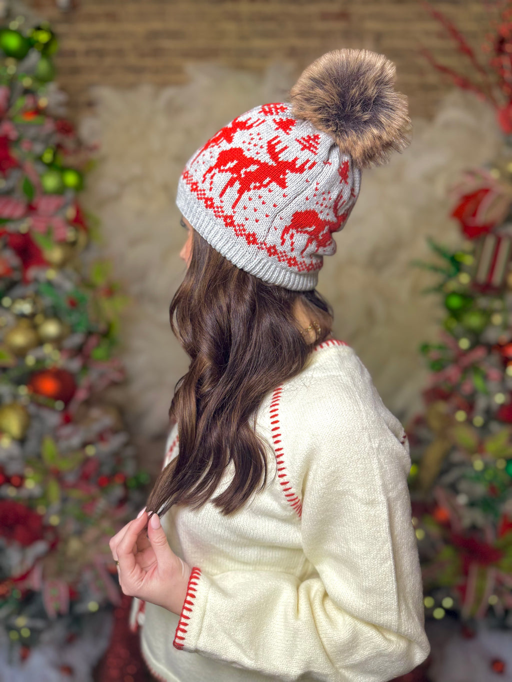 Christmas Pom Beanie