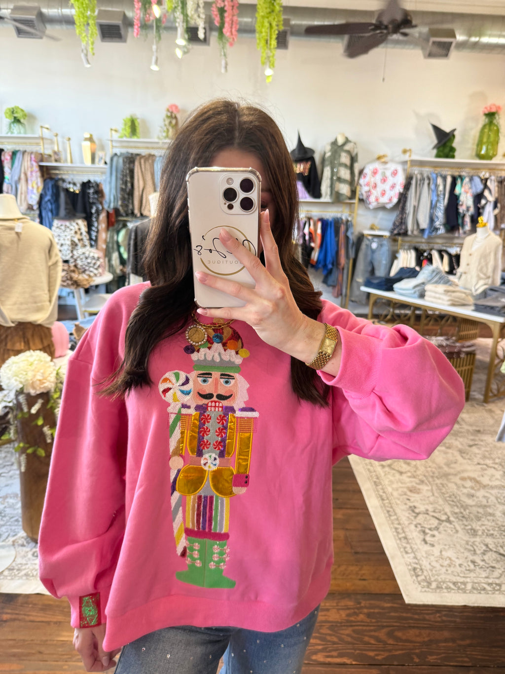 Pink Candyland Nutcracker Sweatshirt | Queen of Sparkles