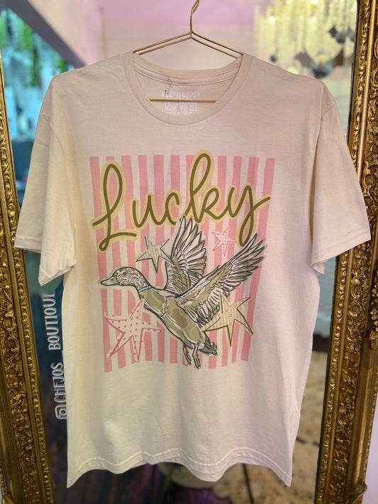 Lucky Duck Crystal Bling Tee