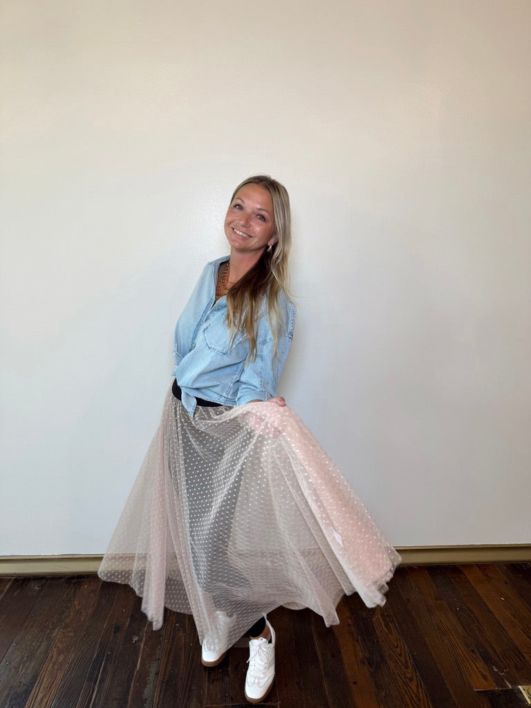Evermore Sheer Mesh Skirt