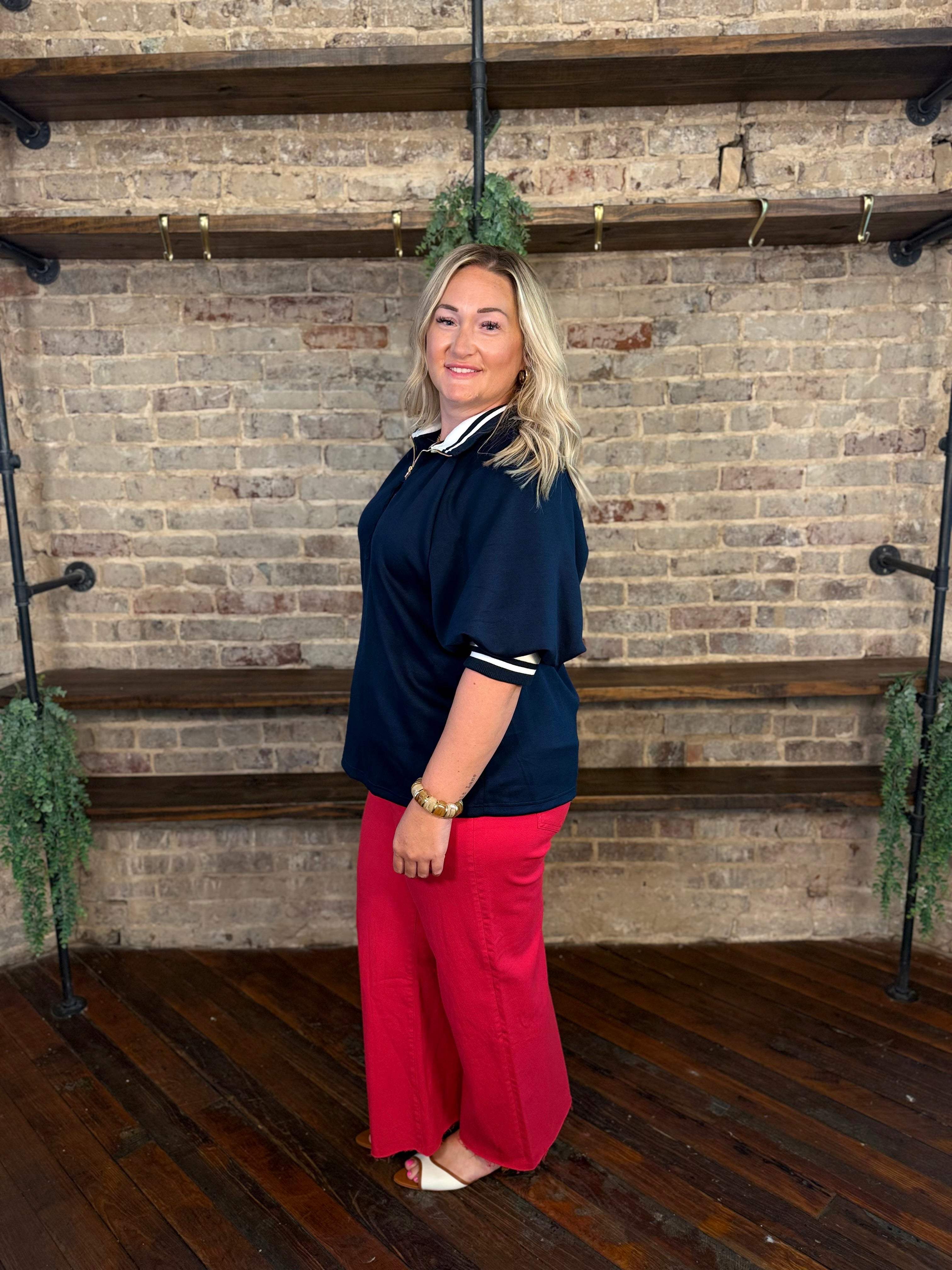 PLUS SIZE | Clyde Puff Raglan Knit Top