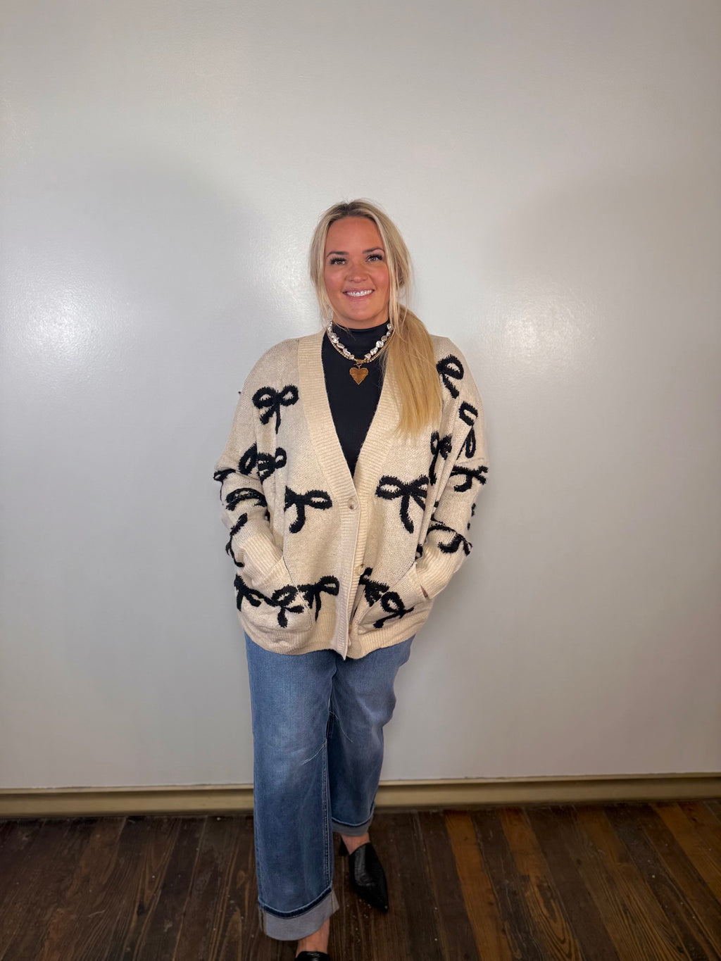 Scattered Bow Cardigan