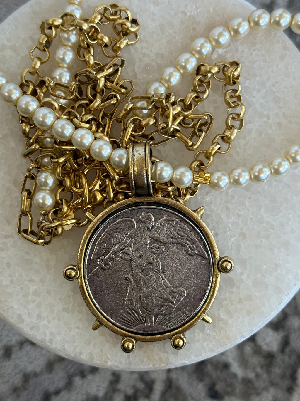 Golden Empire Layered Vintage Coin Necklace