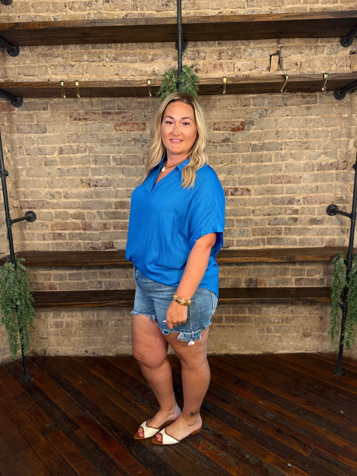 Mollie High Rise Released Denim Shorts | PLUS SIZE AVAILABLE | Risen Jeans