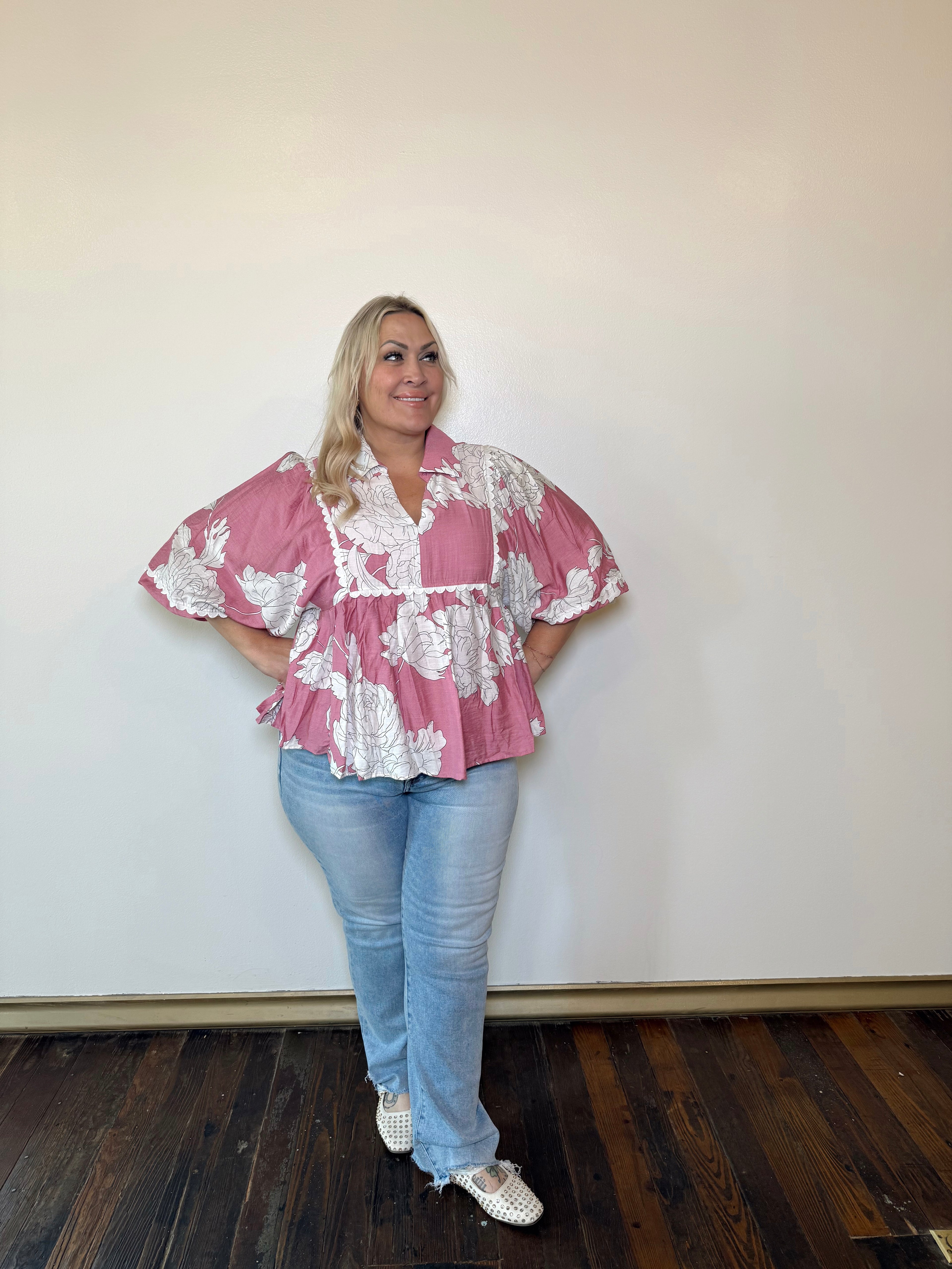 PLUS SIZE | Nikki Floral Top