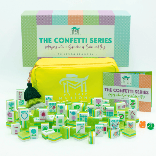Crystal Confetti Lemon-Lime Mahjong Set