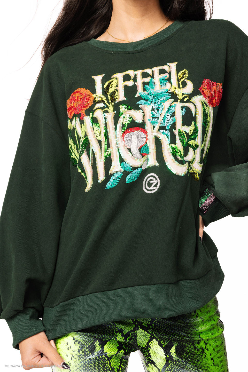 Licensed Forest Green 'I Feel Wicked' Sweatshirt